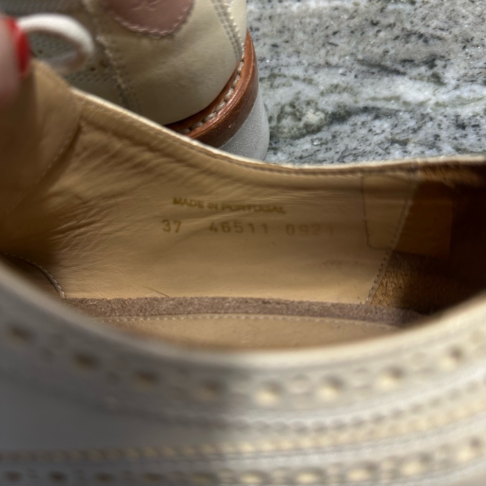 The Office of Angela Scott Miss Lucy Derby Cream Oxfords Platform Size 37 EUC - Picture 7 of 8